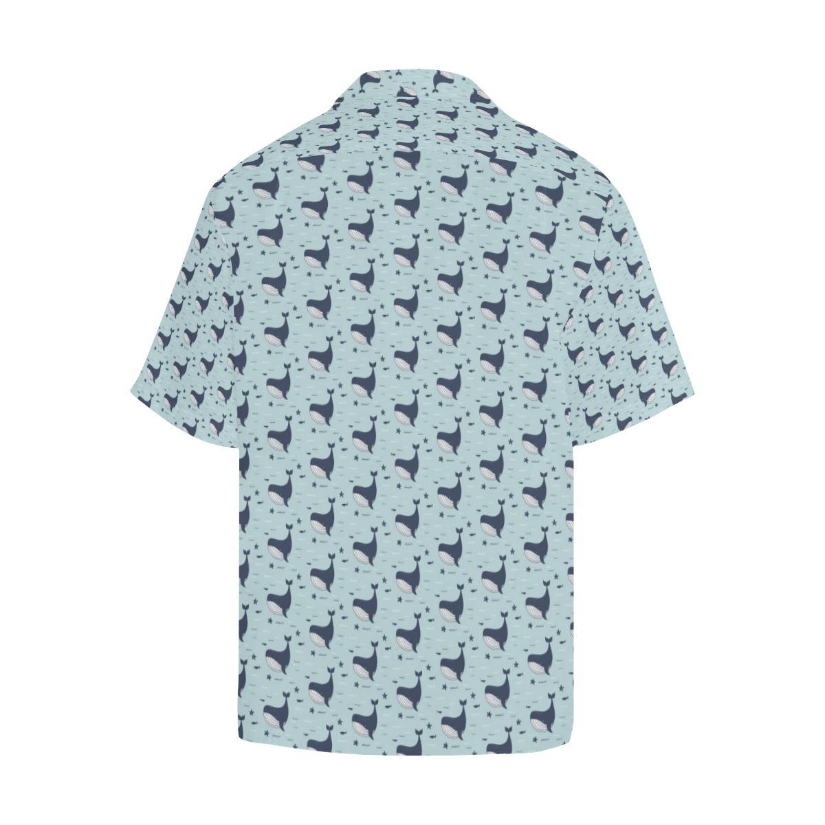 Whale Cute Design Themed Print Hawaiian Shirt