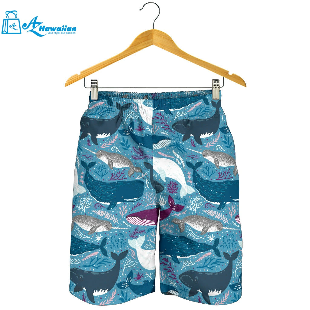 Whale Design Pattern Men Shorts