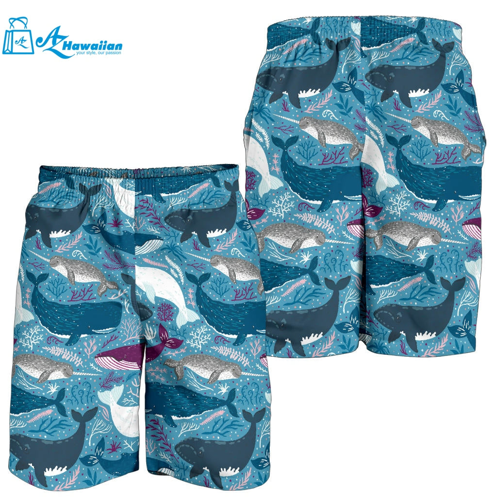 Whale Design Pattern Men Shorts