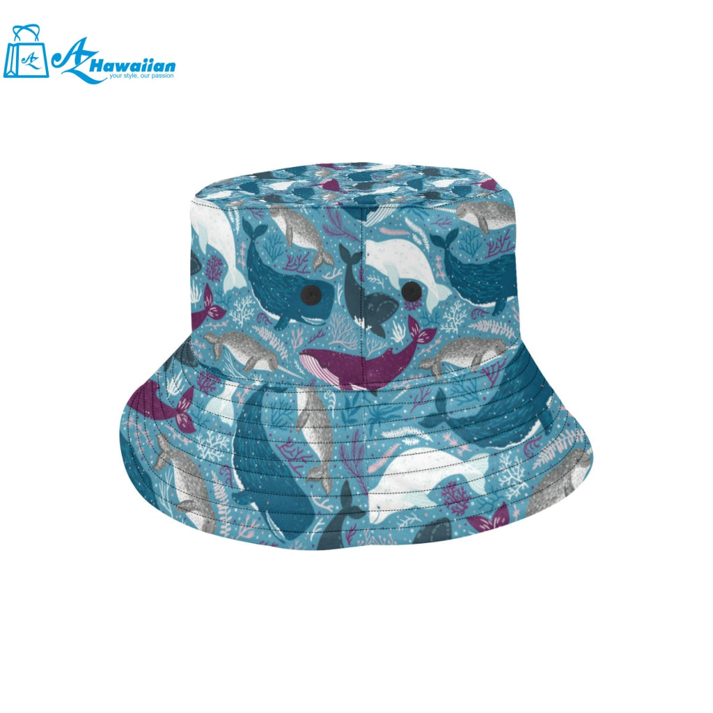 Whale design pattern Unisex Bucket Hat