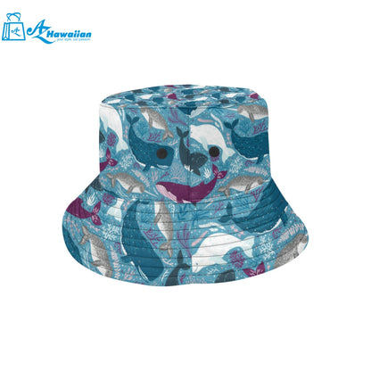 Whale design pattern Unisex Bucket Hat