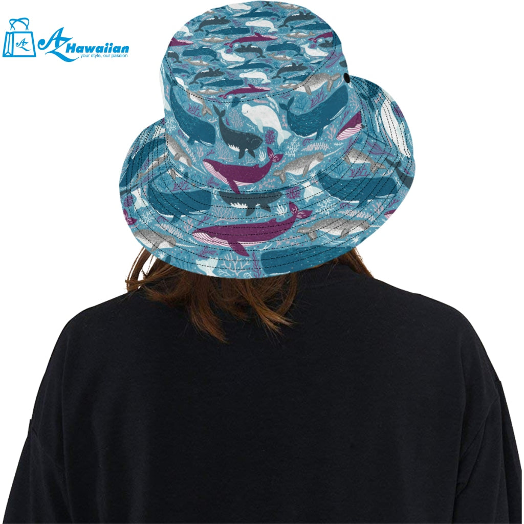 Whale design pattern Unisex Bucket Hat