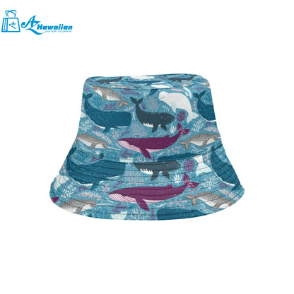 Whale design pattern Unisex Bucket Hat