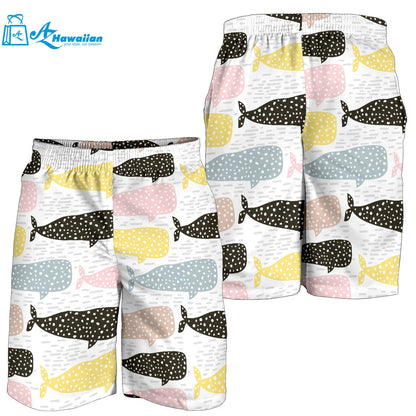 Whale Dot Pattern Men Shorts