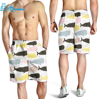 Whale Dot Pattern Men Shorts