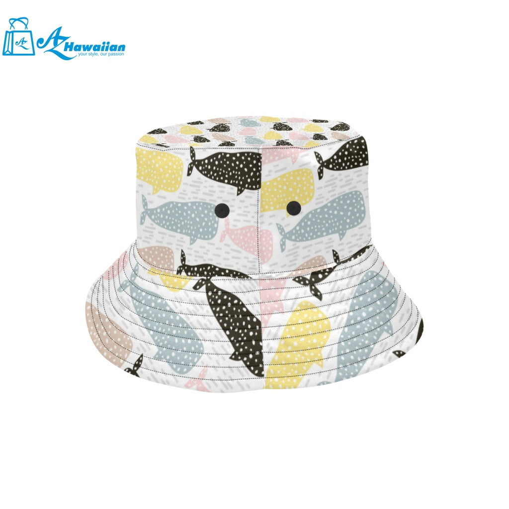 Whale dot pattern Unisex Bucket Hat