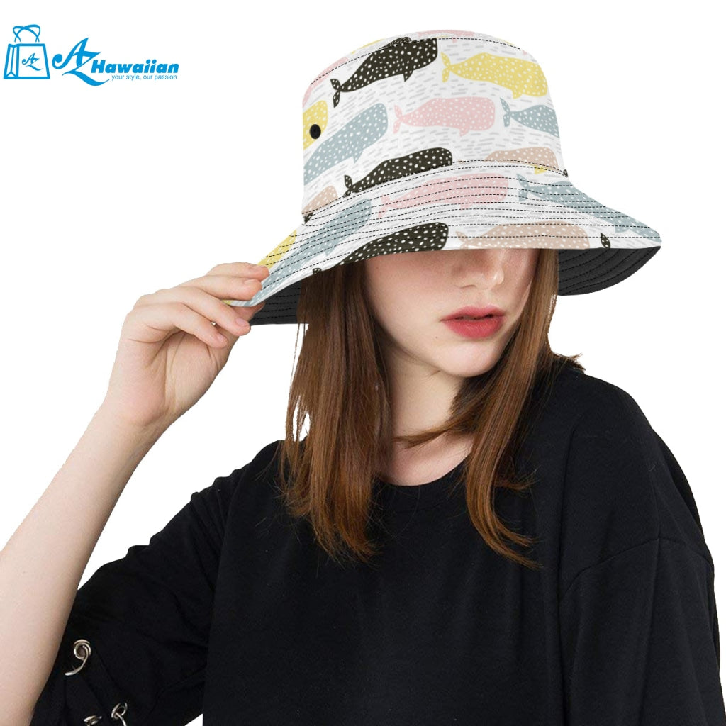 Whale dot pattern Unisex Bucket Hat