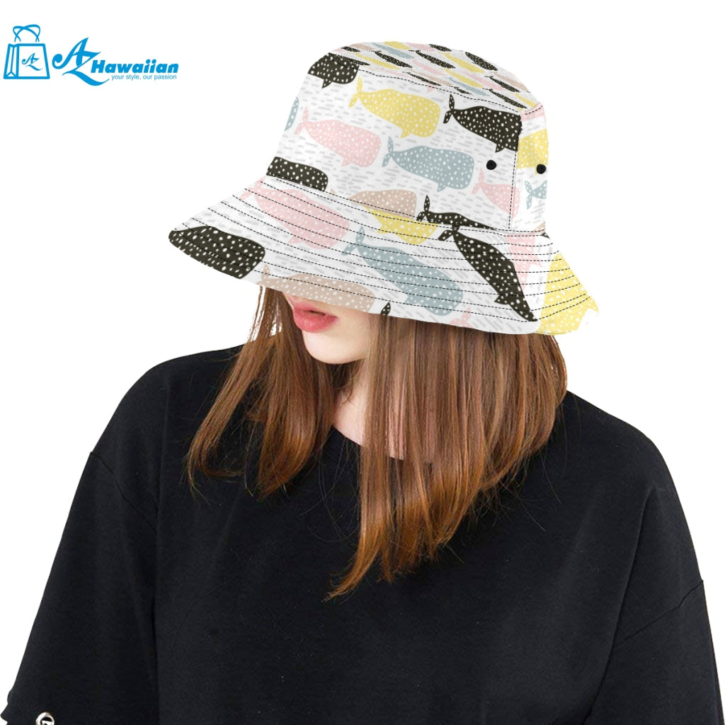 Whale dot pattern Unisex Bucket Hat