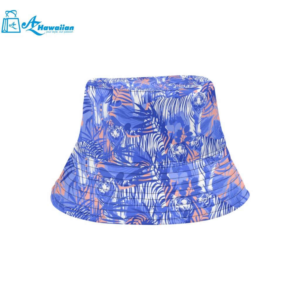 white bengal tigers pattern Unisex Bucket Hat