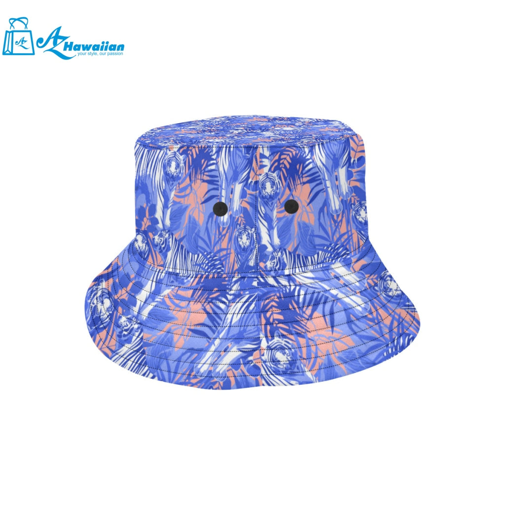 white bengal tigers pattern Unisex Bucket Hat