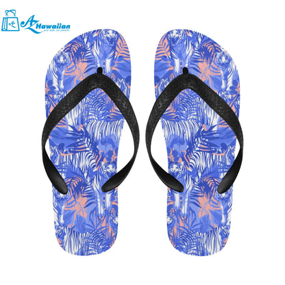 white bengal tigers pattern Unisex Flip Flops