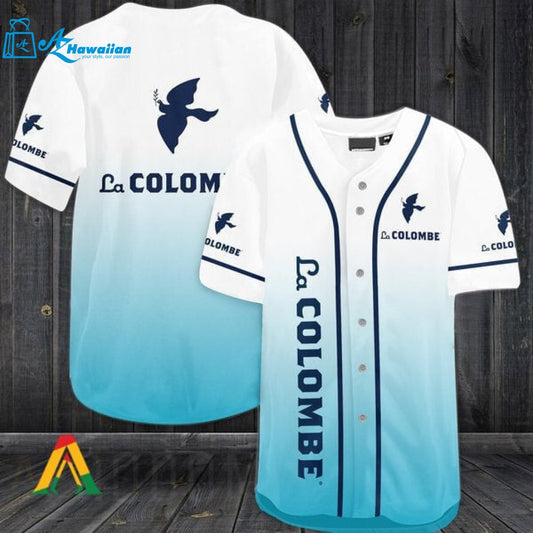 White Blue La Colombe Baseball Jersey