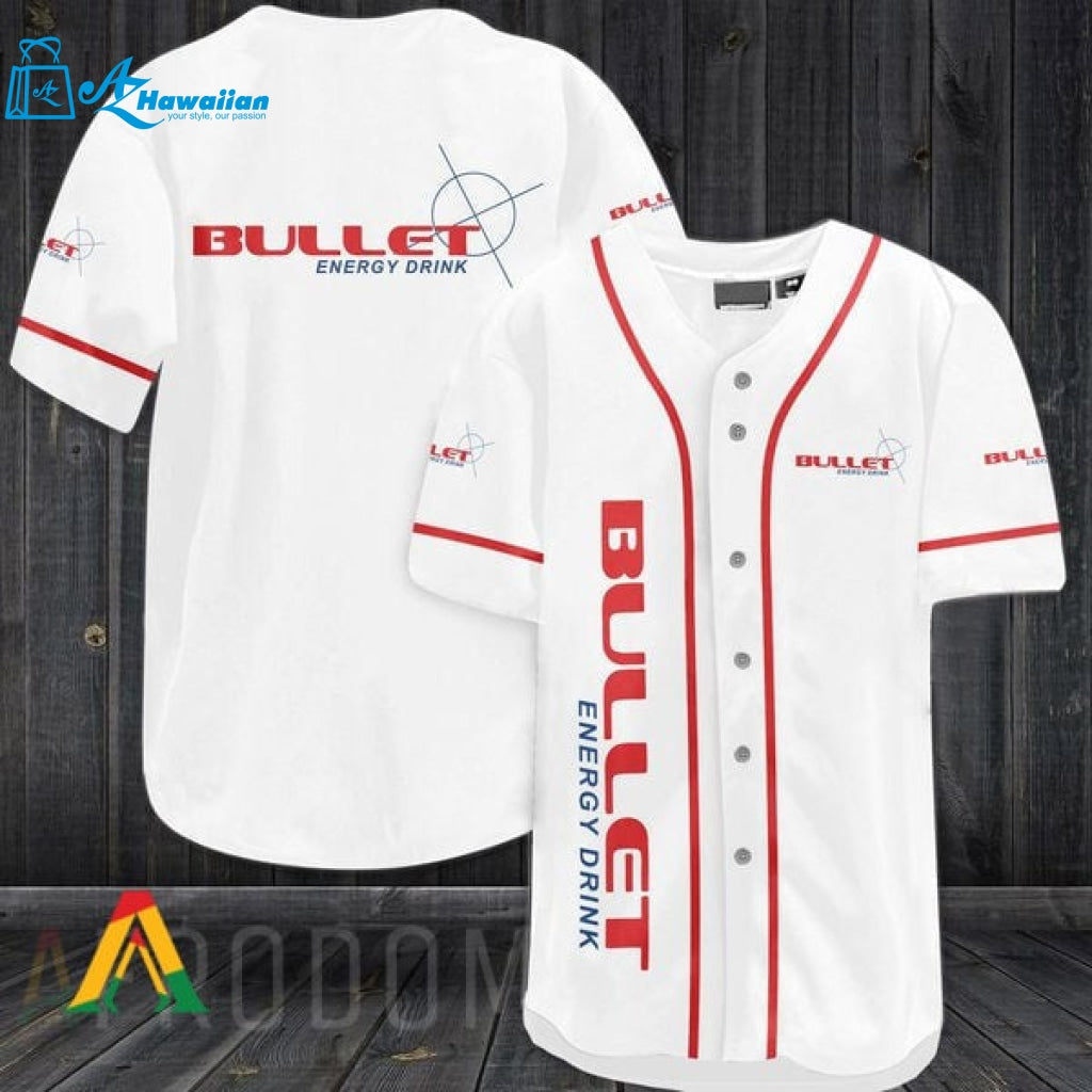 White Bullet Energy Drink Baseball Jersey