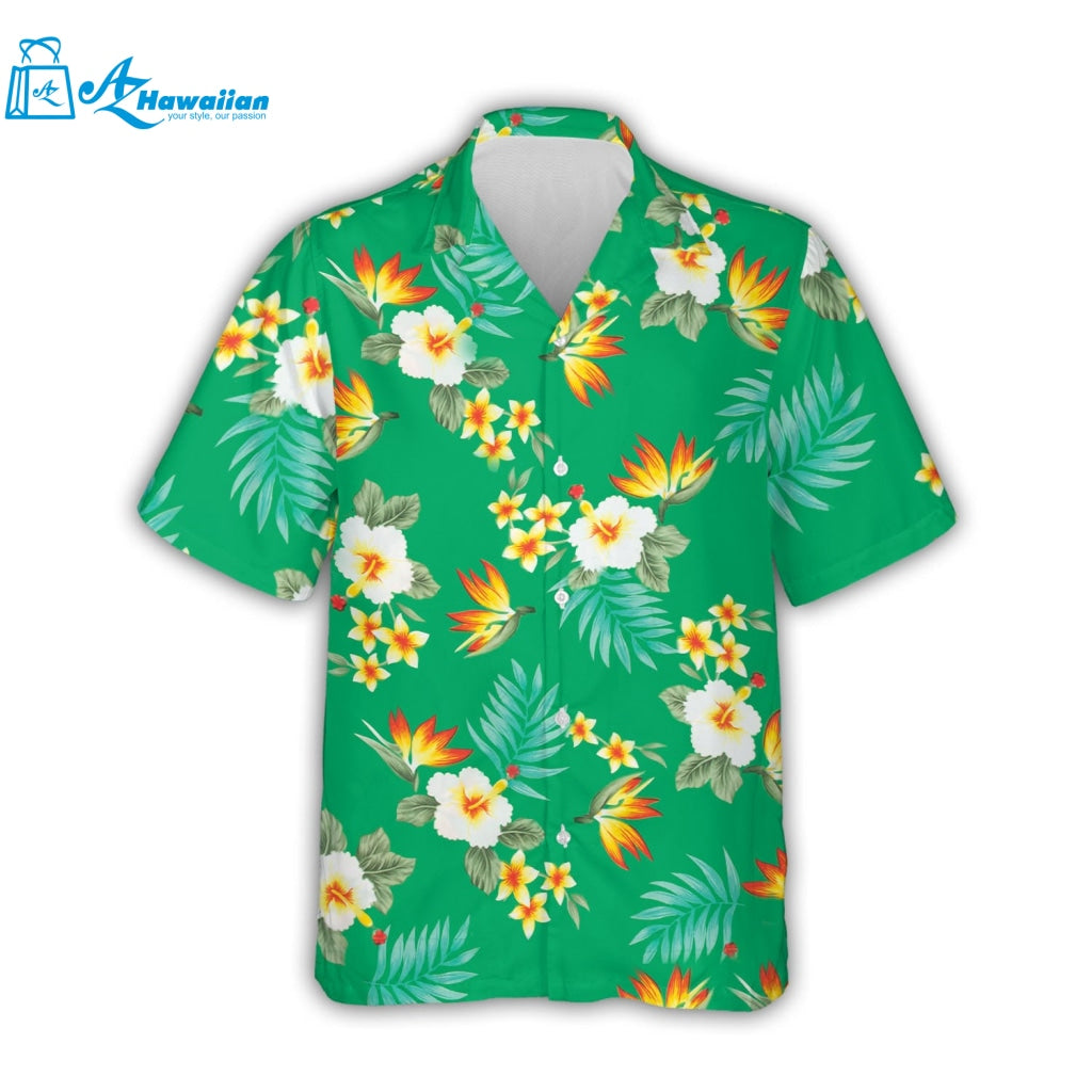 White Flower Hawaiian Shirt - Ahw1822 1