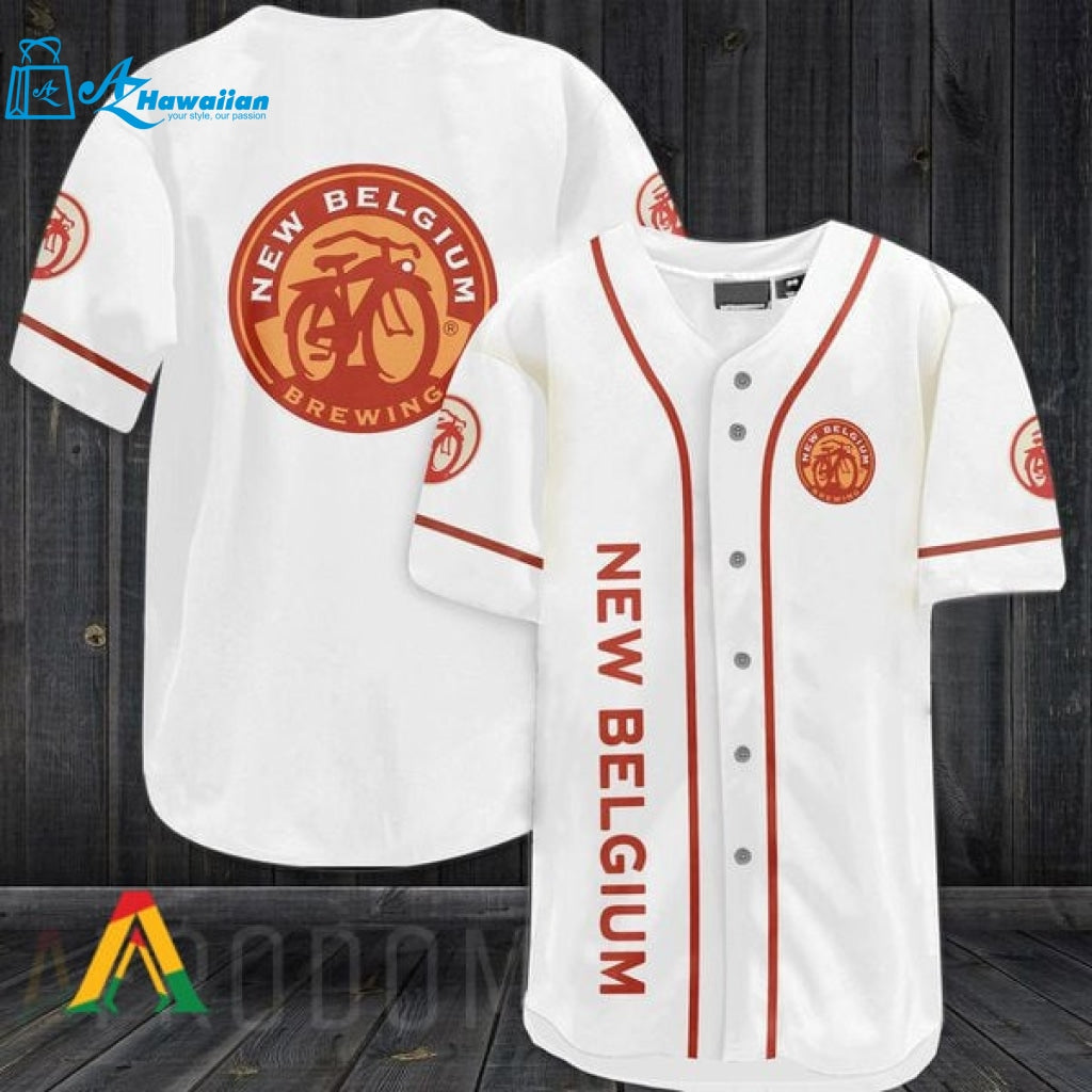 White New Belgium Baseball Jersey