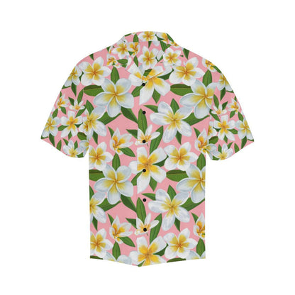 White Plumeria Pattern Print Design Pm1 Hawaiian Shirt