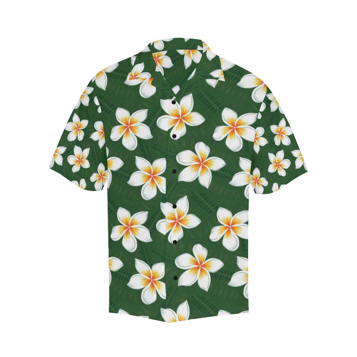 White Plumeria Pattern Print Design Pm0 Hawaiian Shirt