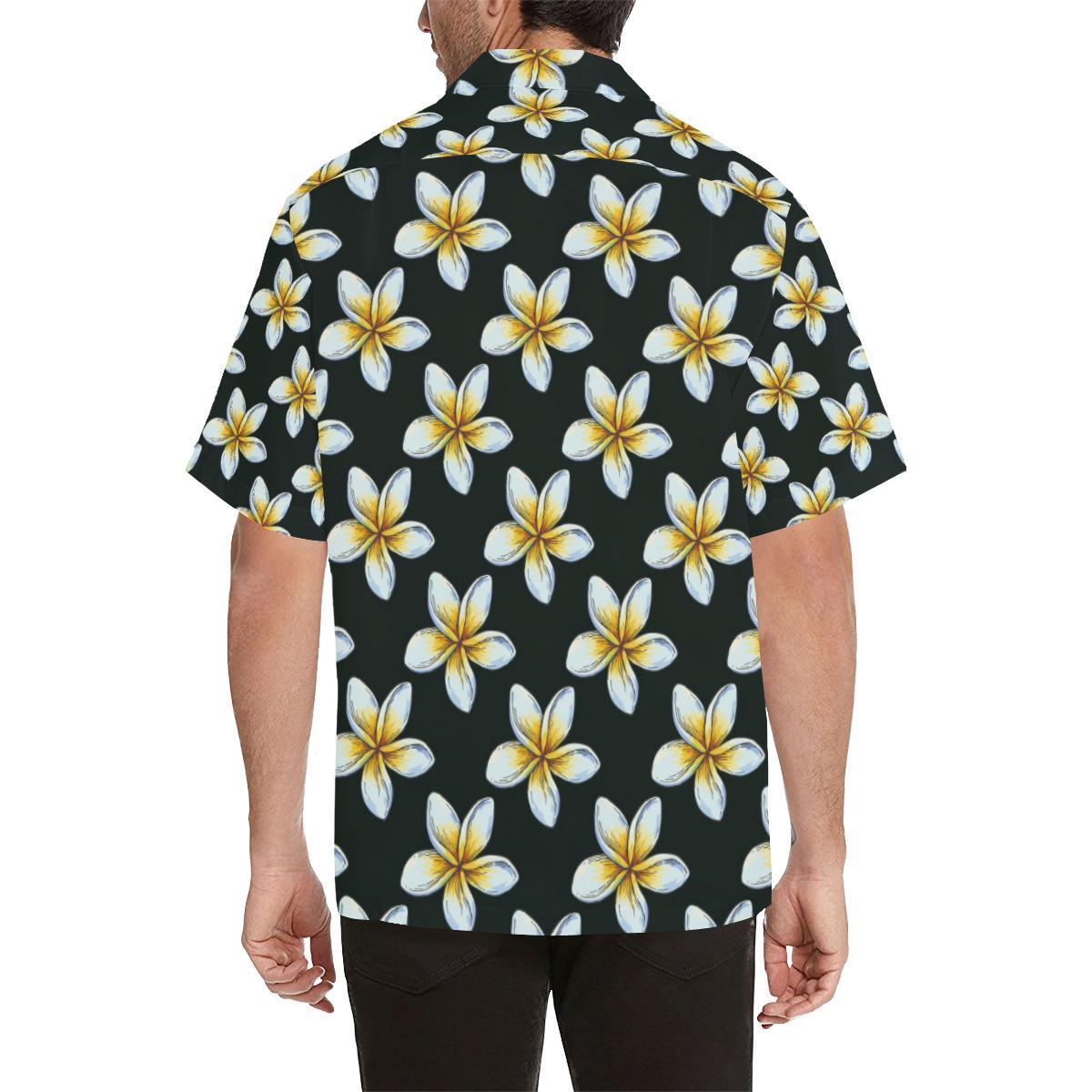 White Plumeria Pattern Print Design Pm2 Hawaiian Shirt