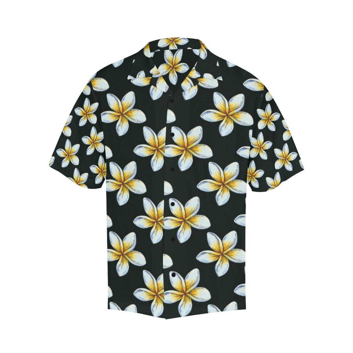 White Plumeria Pattern Print Design Pm2 Hawaiian Shirt