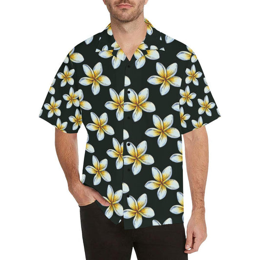 White Plumeria Pattern Print Design Pm2 Hawaiian Shirt