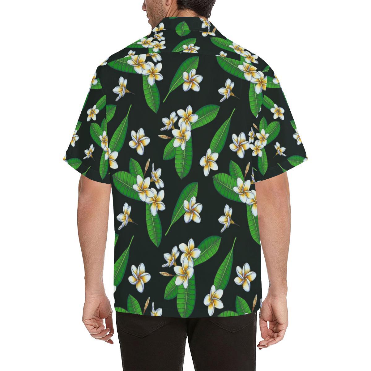 White Plumeria Pattern Print Design Pm3 Hawaiian Shirt