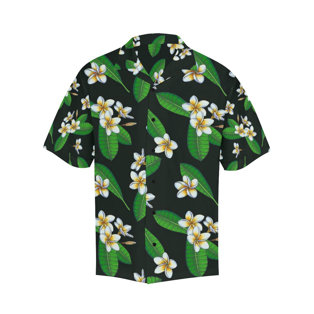 White Plumeria Pattern Print Design Pm3 Hawaiian Shirt