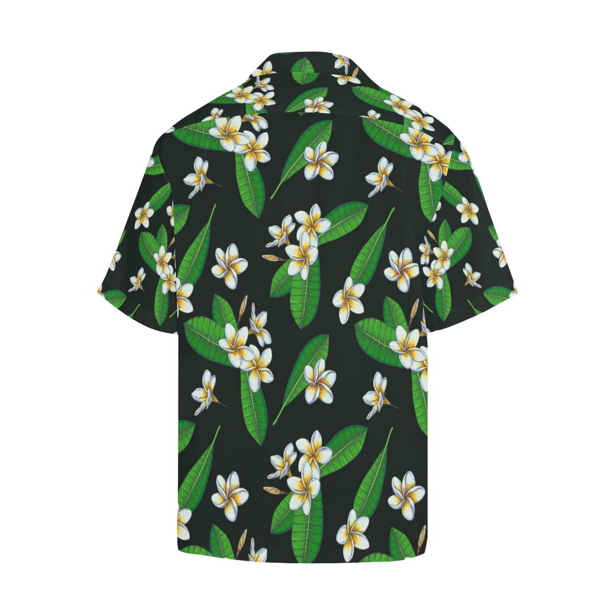 White Plumeria Pattern Print Design Pm3 Hawaiian Shirt