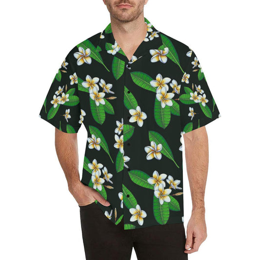 White Plumeria Pattern Print Design Pm3 Hawaiian Shirt