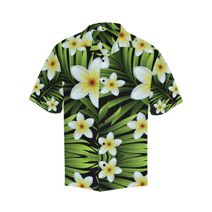 White Plumeria Pattern Print Design Pm Hawaiian Shirt