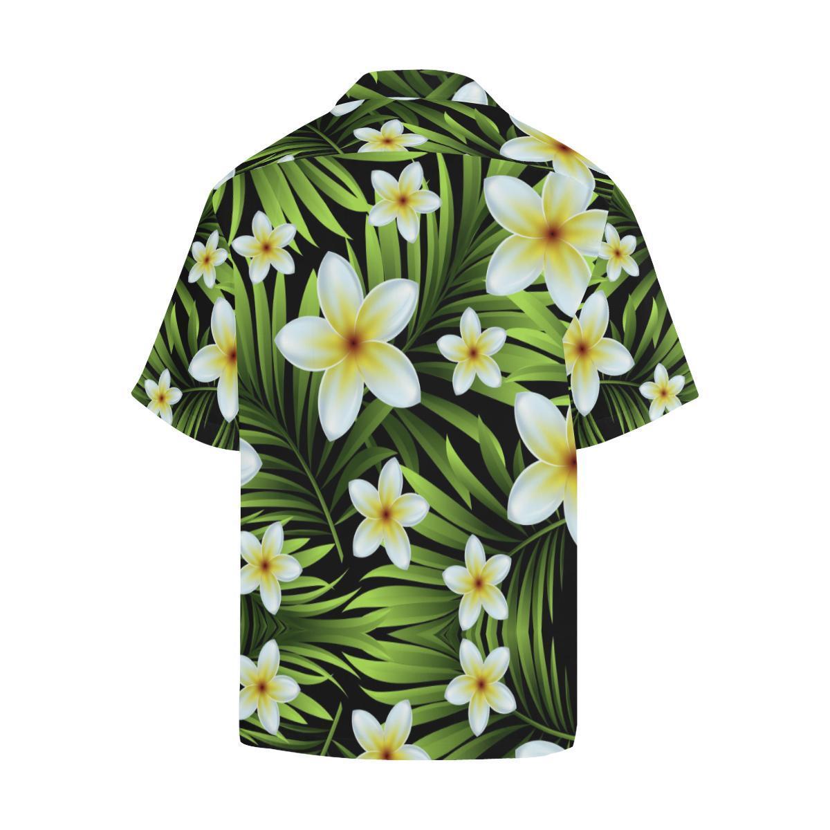 White Plumeria Pattern Print Design Pm Hawaiian Shirt