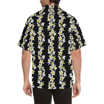 White Plumeria Pattern Print Design Pm Hawaiian Shirt