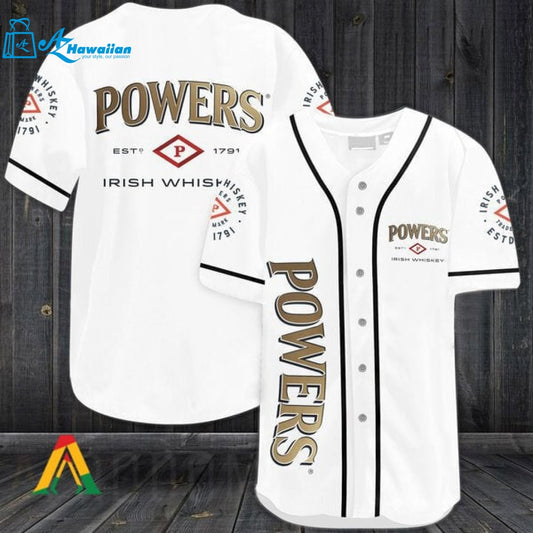 White Powers Irish Whiskey Baseball Jersey