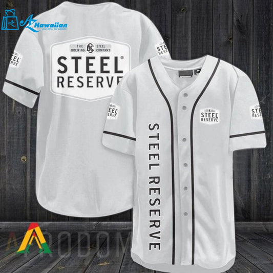 White Steel Reserve Baseball Jersey