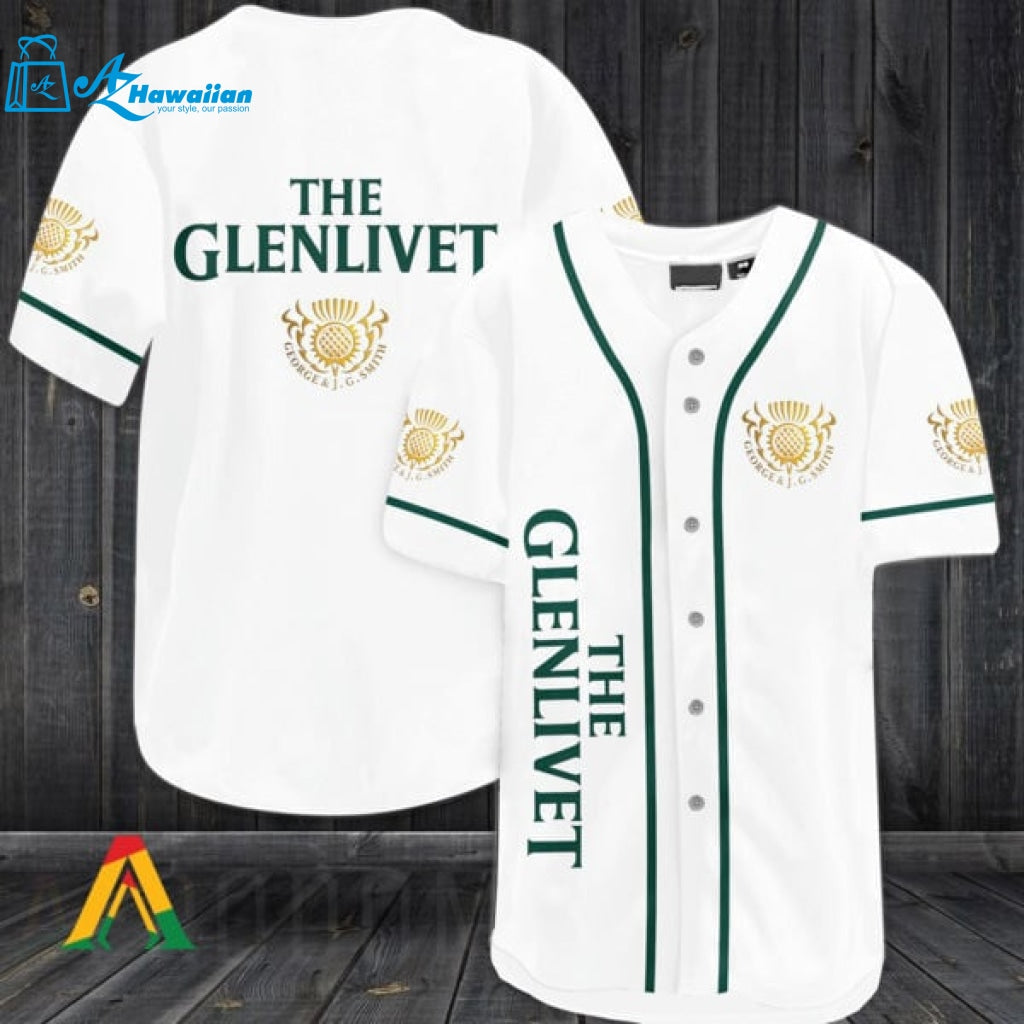 White The Glenlivet Whiskey Baseball Jersey