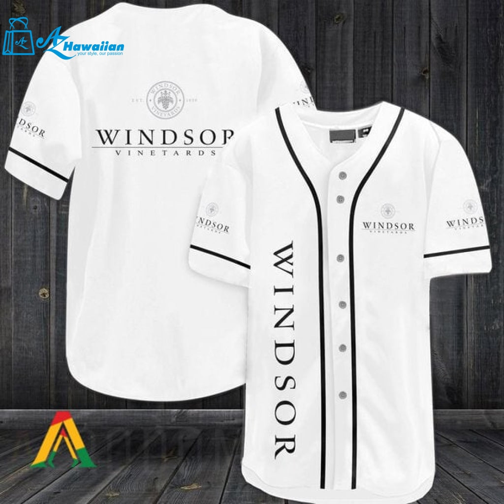 White Windsor Vineyards Wine Baseball Jersey