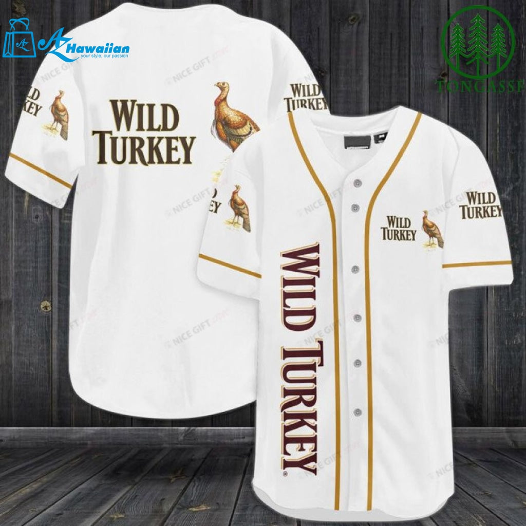 Wild Turkey Baseball Jersey Shirt