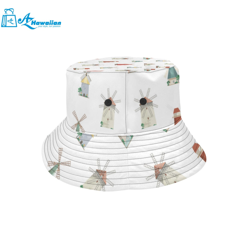 windmill design pattern Unisex Bucket Hat