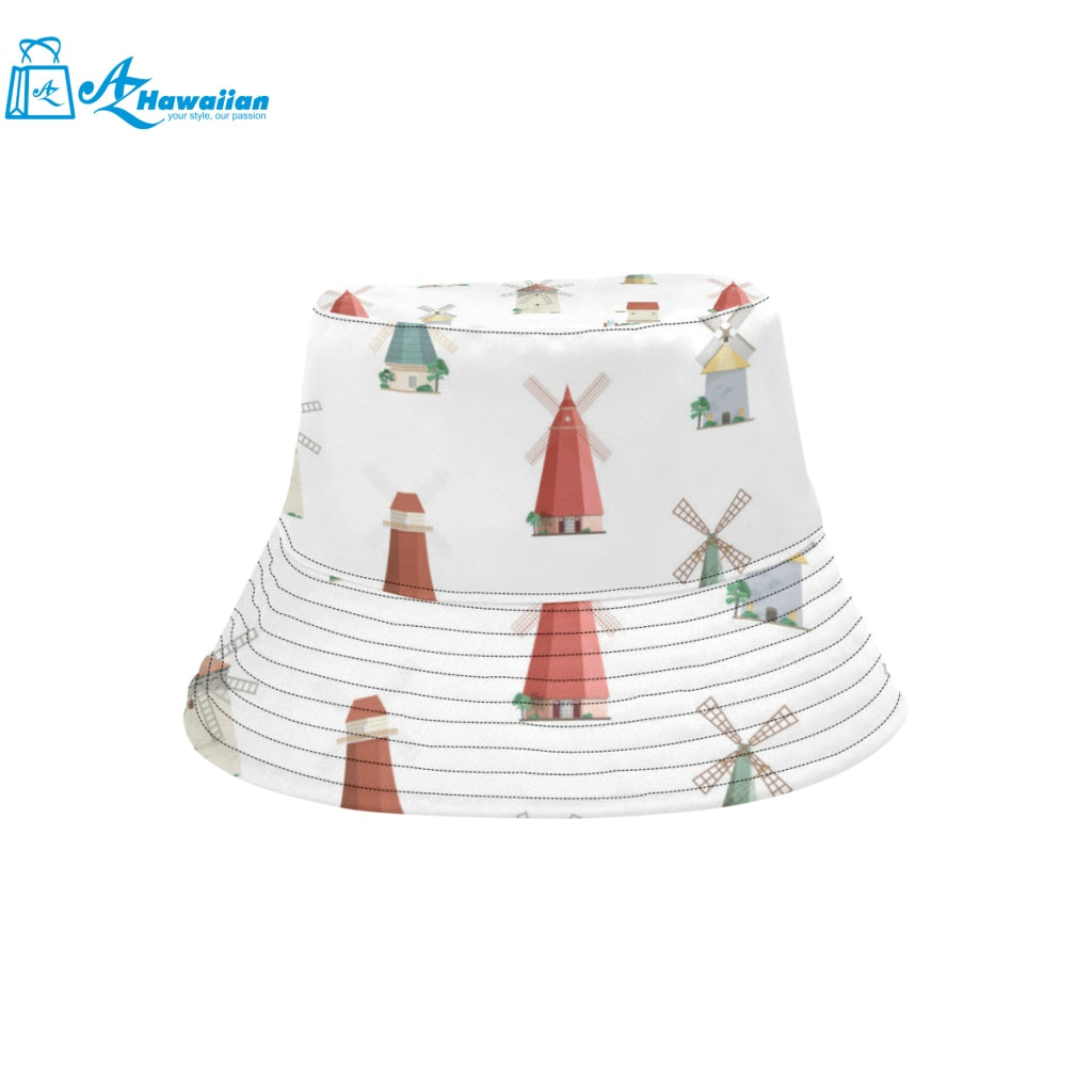 windmill design pattern Unisex Bucket Hat