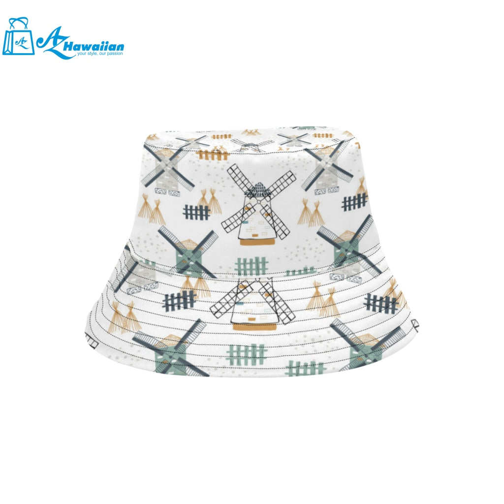 windmill pattern Unisex Bucket Hat