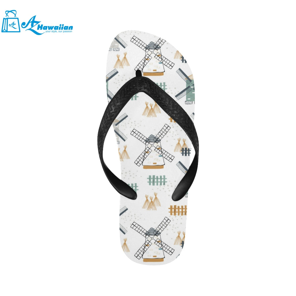 windmill pattern Unisex Flip Flops