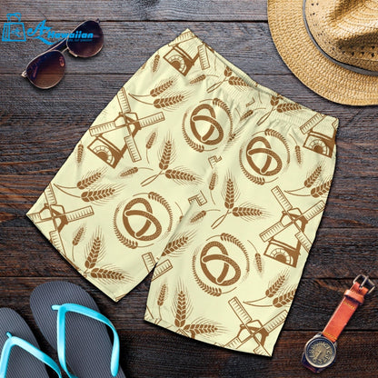 Windmill Wheat Pattern Men Shorts