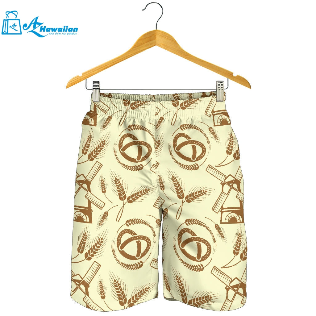 Windmill Wheat Pattern Men Shorts