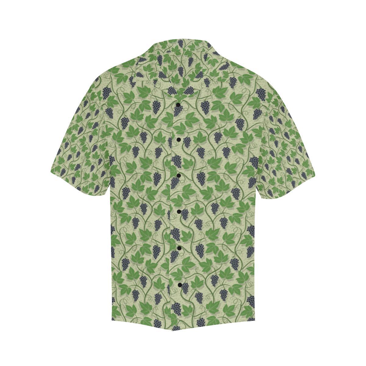 Wine Grape Thmed Print Hawaiian Shirt