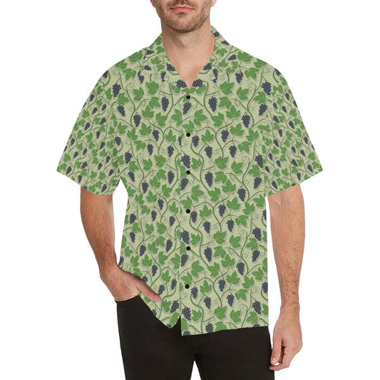 Wine Grape Thmed Print Hawaiian Shirt