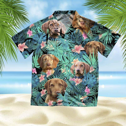 Wirehaired Vizsla - Summer Leaves Hawaiian Shirt