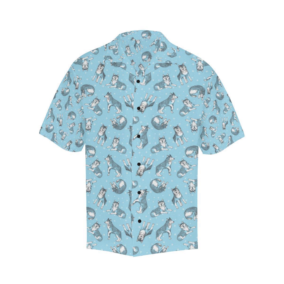 Wolf Design Print Pattern Hawaiian Shirt