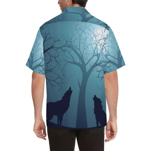 Wolf Night Hawaiian Shirt