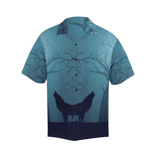 Wolf Night Hawaiian Shirt