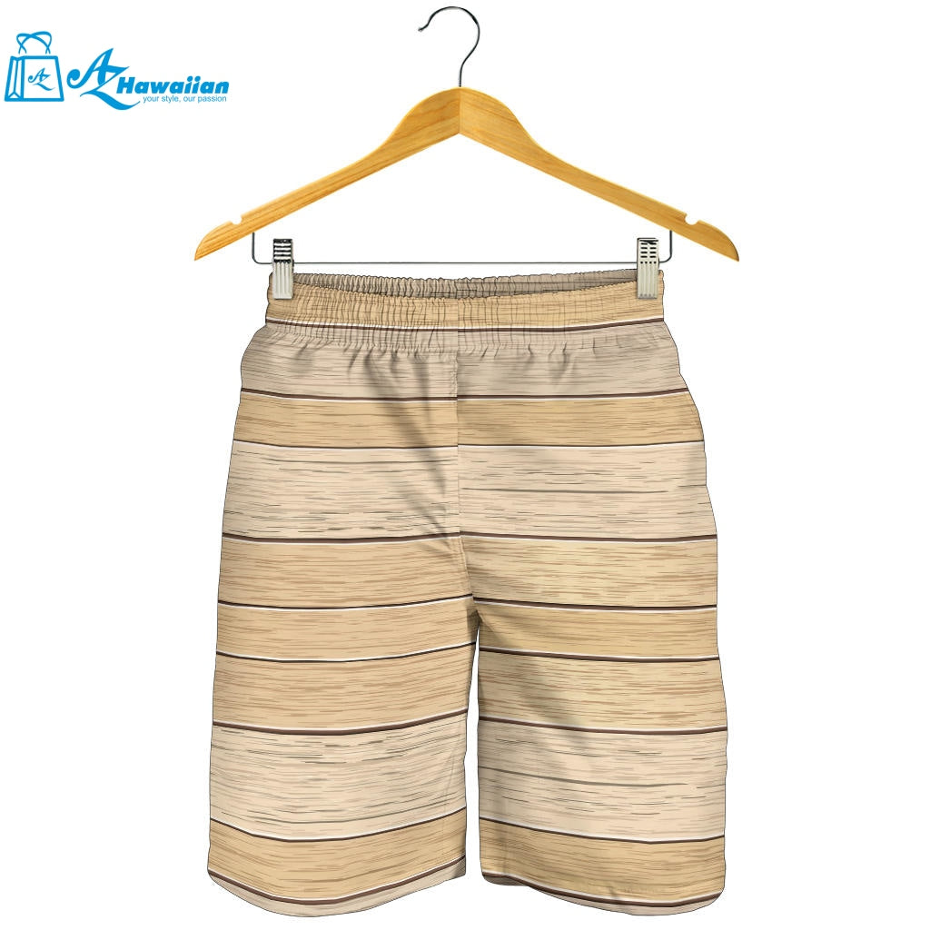 Wood Printed Pattern Print Design 01 Men Shorts