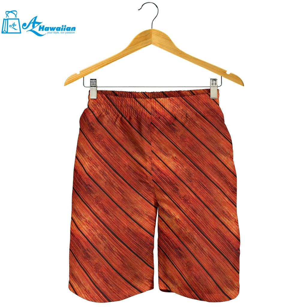 Wood Printed Pattern Print Design 03 Men Shorts